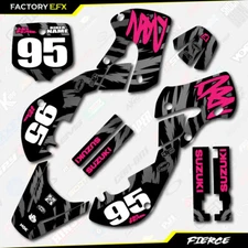 Black & Pink Fierce Graphics Kit fits Suzuki DRZ110 DRZ 110 2003 2004 2005 03-05
