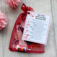 2nd Anniversary Survival Kit Gift  - Novelty 2nd wedding anniversary gift