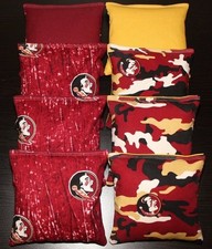 FLORIDA STATE University SEMINOLES Cornhole Bean Bags CAMO 8 ACA Regulation Bags