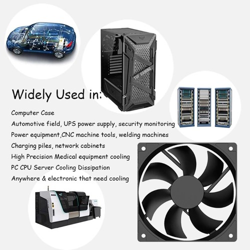 DC5V 0.25A Cooling Fan 120x120x25mm 2 Ball Bearing PWM 2200RPM for CPU Server - Afbeelding 2 van 7