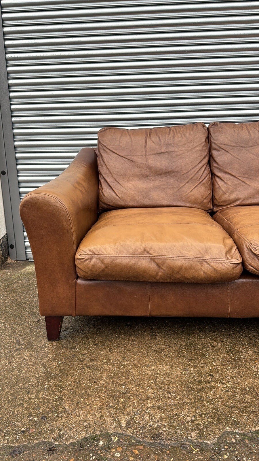 LAURA ASHLEY BASLOW BROWN LEATHER CORNER SOFA eBay