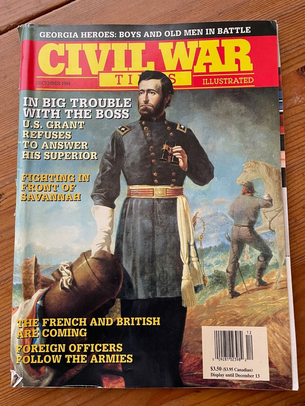 Civil War Times Illustrated Vol 33, No 5: Ft. McAllister, Joe Brown (DEC 1994)