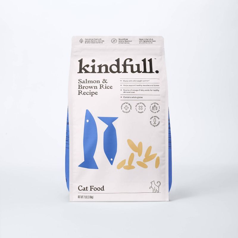 Kindfull Salmon & Brown Rice Recipe Flavor Dry Cat Food