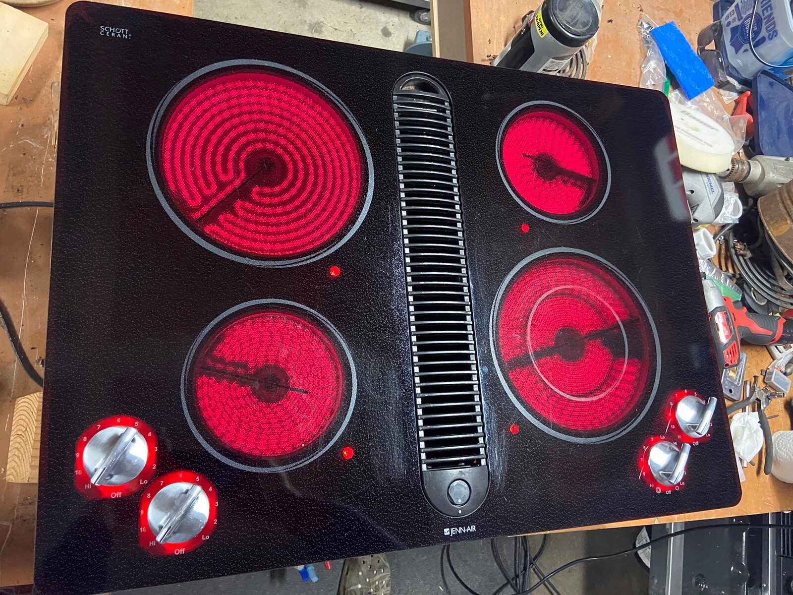 JennAir 30" Electric Cooktop with Downdraft JED8430BDB eBay