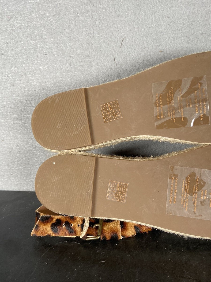 Women's Madewell Size 9.5 The malia Espadrille Leopard Calf Hair