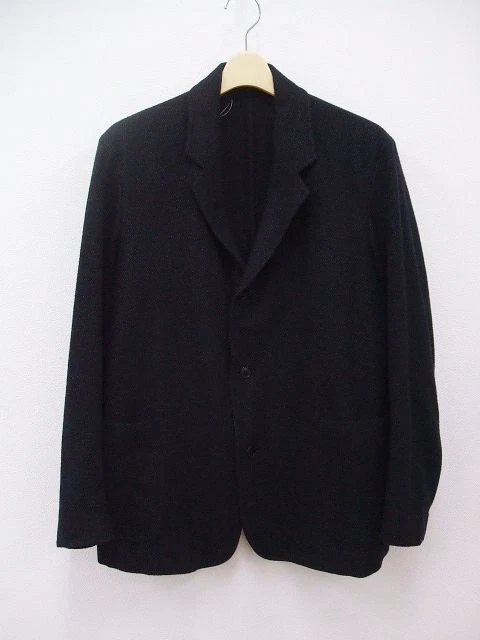 COMOLI Wool pin silk jacket S03-01008 size 1 Navy 2-1212T☆