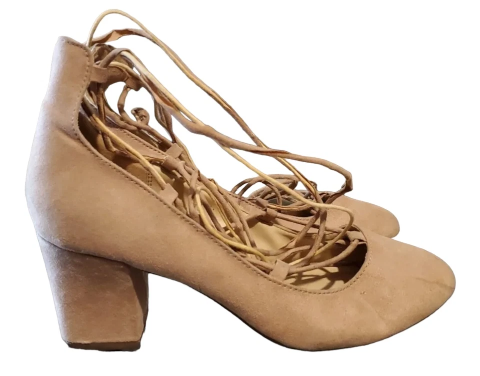 Zapatos de tacón Athena Alexander rosa con cordones talla 10 hechos por el hombre material superior Foto 3 de 4