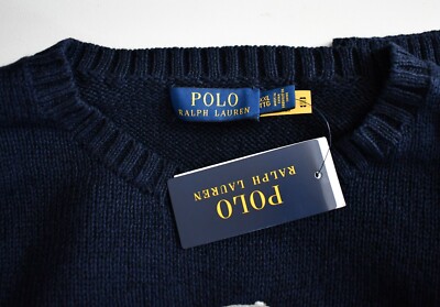 Polo Ralph Lauren ポロベア　刺繍セーター xs ネイビー Polo ベア セーター MNPOSWE16822278 | POLO