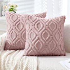 Valentines Throw Pillow Covers 20x20 Inch, 20" x 20" Pack of 2 Blush Pink