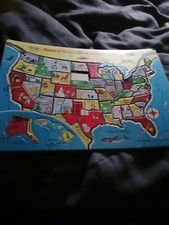 vintage united states map puzzle