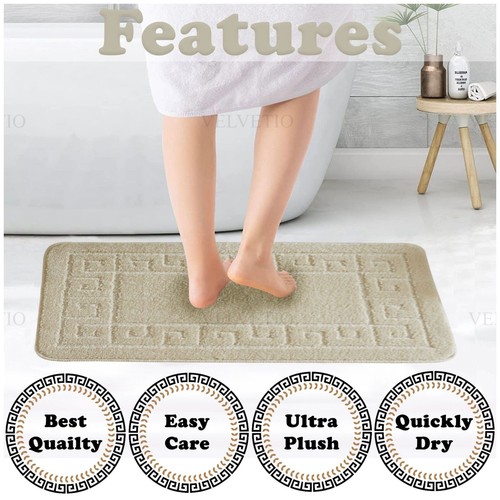 MEMORY LOOP BATH MAT SET PEDESTAL NON SLIP SUPER SOFT TOILET BATHROOM RUG 2PC - Picture 204 of 341