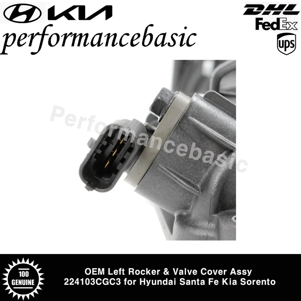 Balancim esquerdo fabricante de equipamento original e tampa de válvula Assy 224103CGC3 para Hyundai Santa Fe Kia Sorento - Imagem 4 de 4