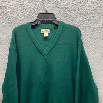 トップス 90s izod cotton knit Vintage IZOD Sweater Adult Large Green Mens Knit Acrylic 80s IZOD