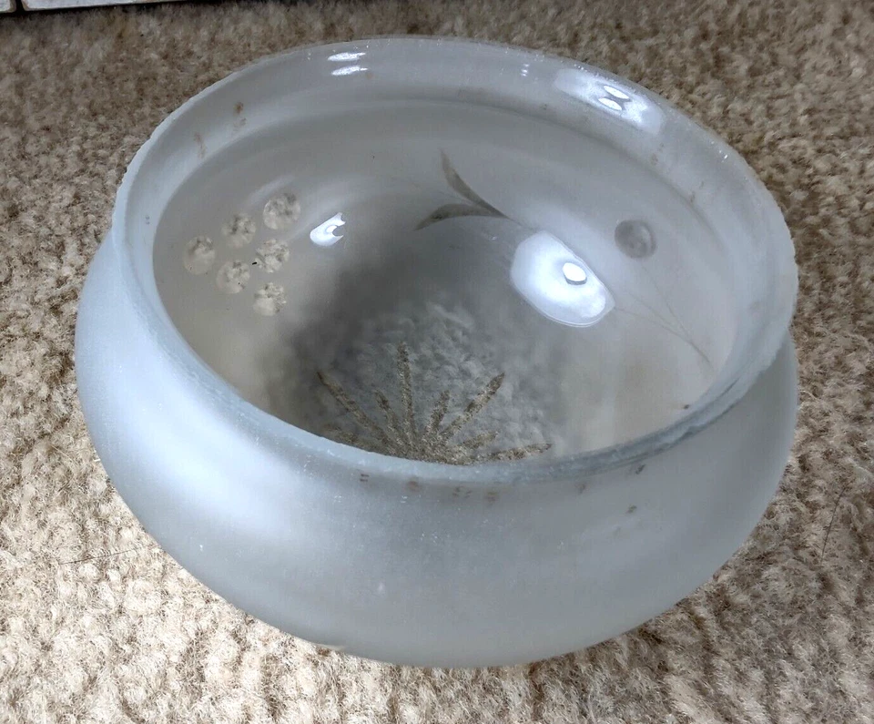 Lámpara de techo redonda esmerilada vintage pantalla de vidrio 6,25" montaje empotrado estrella decoración Foto 3 de 4