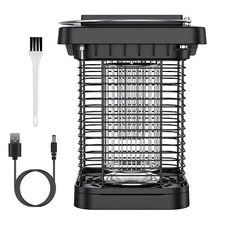 New Electric Solar Bug Zapper 1076Sq.Ft Range Waterproof Indoor Outdoor