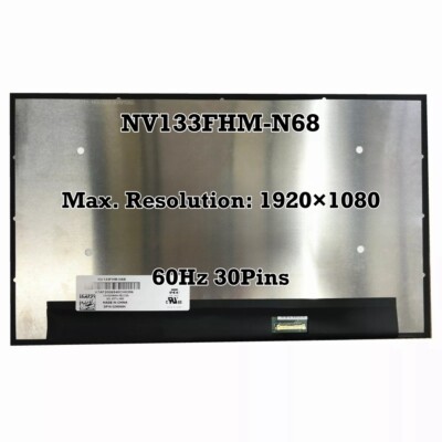 NV133FHM-N68 13.3 inch 1920×1080 45% NTSC LCD Panel Screen 60Hz IPS EDP 30 Pins