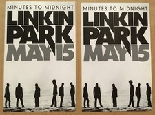 LINKIN PARK Vintage 2007 SET of 2 PROMO FLYER AD POSTER 4 Minutes 5.5x9 MINT