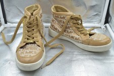 Michael Kors Lauren High Top 2 Sneakers MK logo sneaker girls / youth size 4