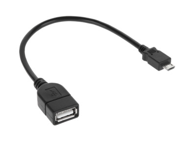 5901436775485 Kabel USB gniazdo A - wtyk micro USB 20cm Cabletech