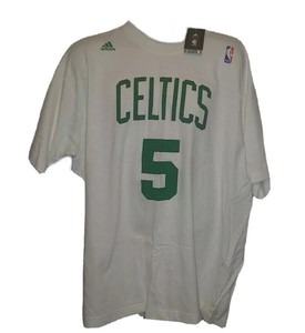 Adidas Boston Celtics White Kevin Garnett T-Shirt Size 2XL XXL #5 NBA Basketball | eBay