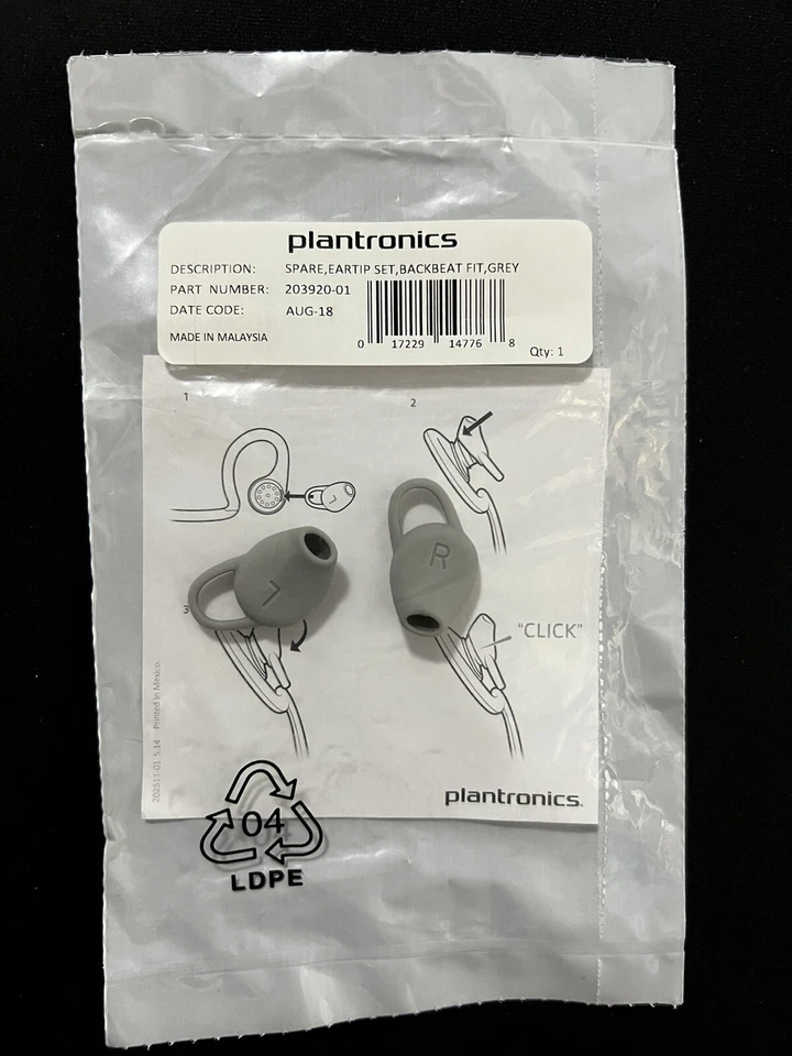 Genuine Plantronics 203920-01 Spare Ear Tips for BackBeat FIT, 2100, 3100, 3150 - Image 2 of 4