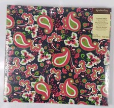 Recollections Scrapbook Album 12 x 12 10 pages Paisley Black Pink Green