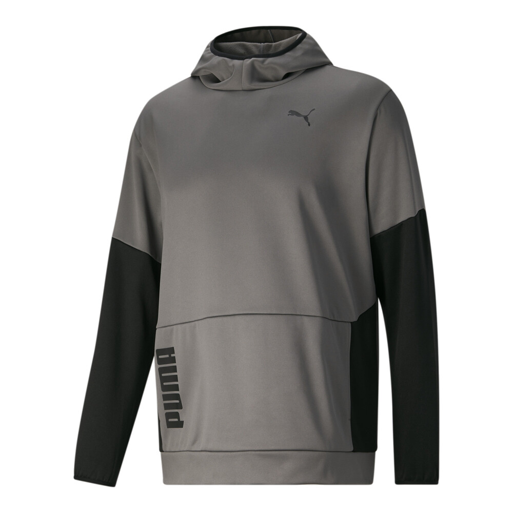 Puma Train Entry Excite Pullover Sudadera con Capucha Alta Para Hombre Gris Informal Prendas Exteriores 523024