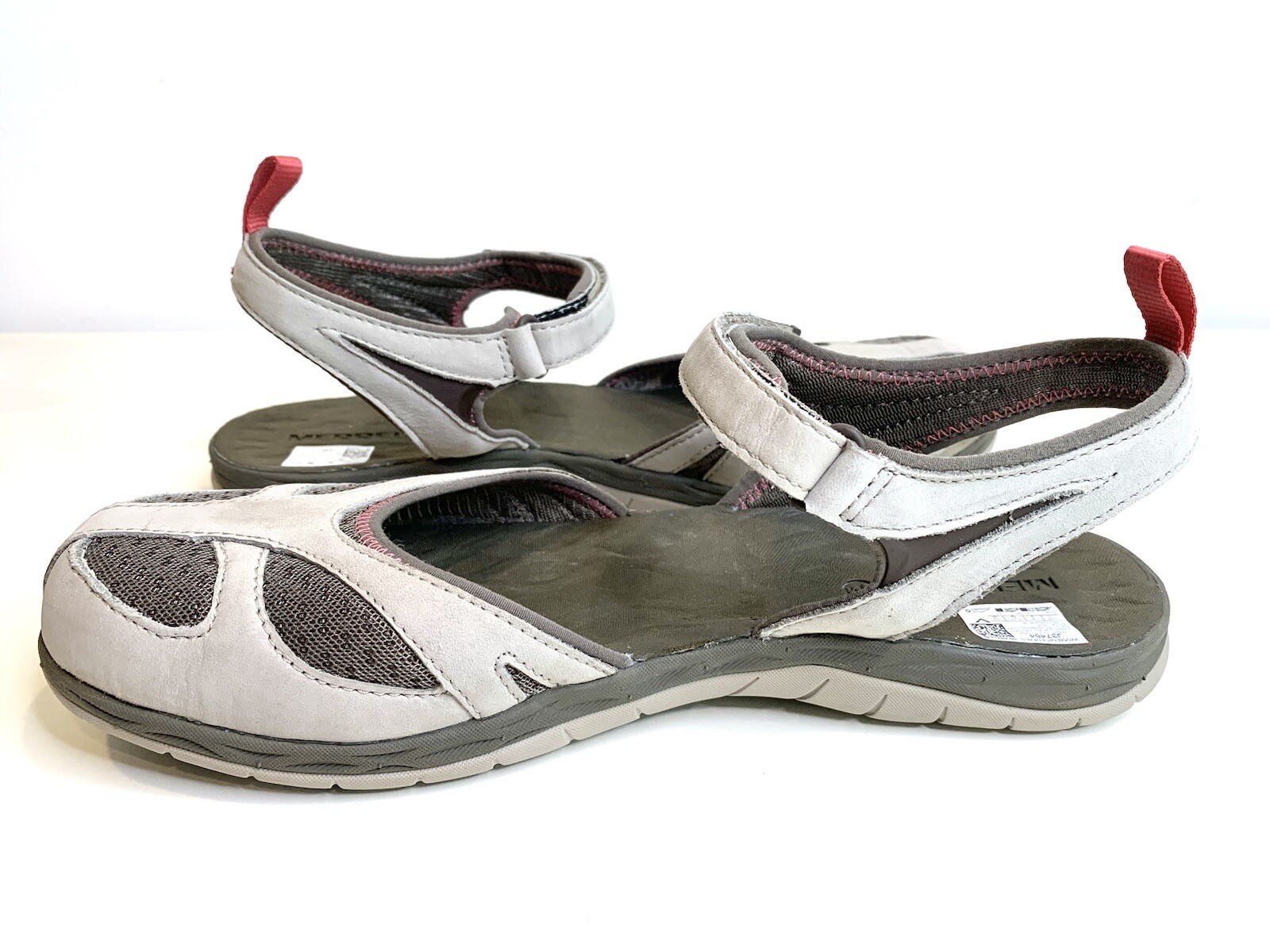 Merrell scarpa sandalo donna 11 punta chiusa Q2 sirena avvolgente pelle viaggio passeggio