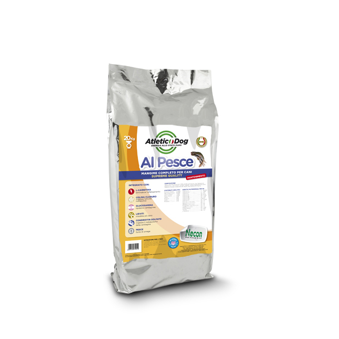Mangime Atletic Dog Pesce 15kg Necon - Qualità Professionale Online