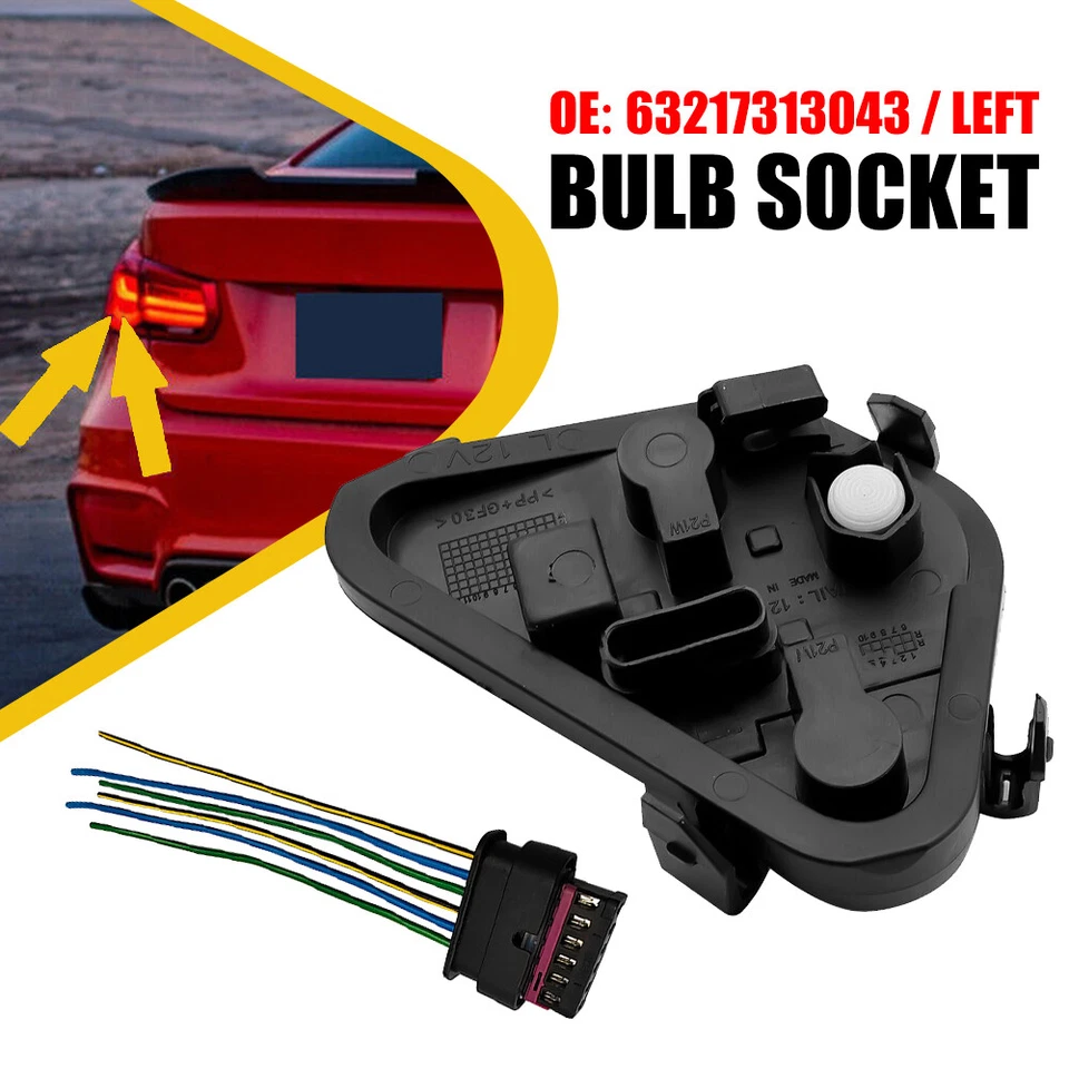 Brake Tail Light Bulb Socket Harness For Wire 2012-2013 328i BMW 335i Sedan S - Image 2 of 4