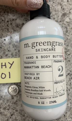M GREENGRASS SKINCARE Hand & Body Butter MANHATTAN BEACH 8oz/236mL FULL SIZE $24 - Picture 6 of 12