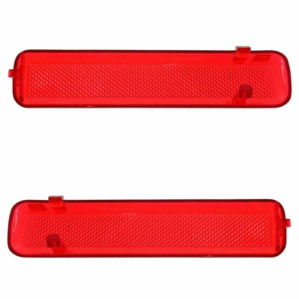 Panel de puerta trasera rojo juego de lentes de luz de cortesía izquierda y derecha para 03-06 Chevy GMC Cadillac Foto 4 de 4