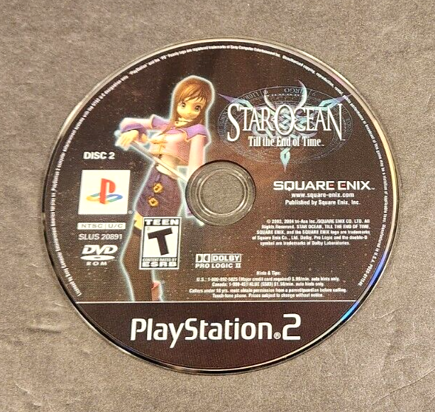 STAR OCEAN: TILL THE END OF TIME (Sony PlayStation 2, 2004) DISC 2