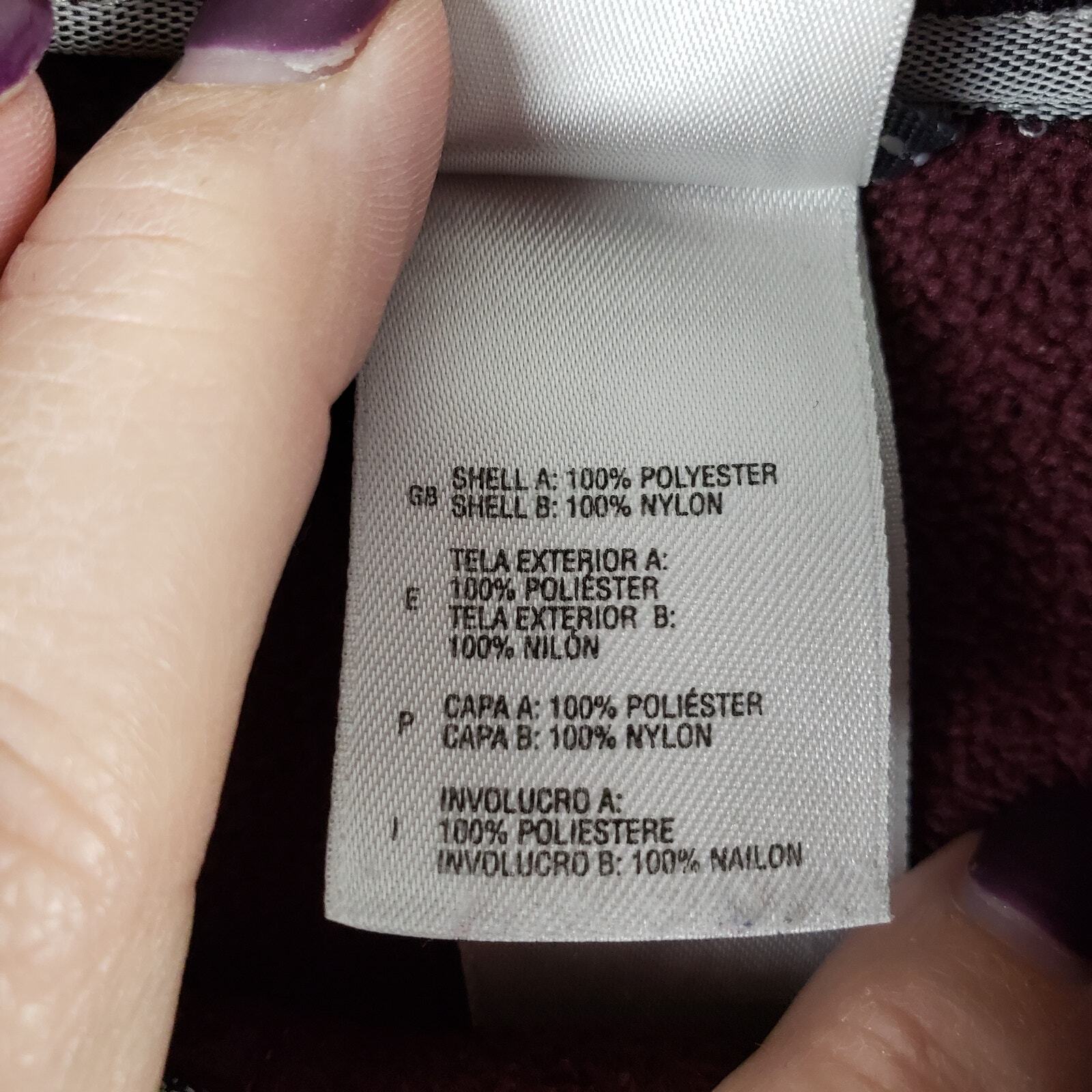 The North Face Women's S Full Zip Fleece Sweatshirt Jacket Dark Maroon Burgundy thumbnail 7