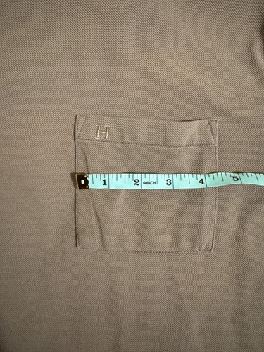 Hermes Men’s T-shirt Shirt Size XL - Piqûres Sellier (Brown color) - Picture 4 of 10
