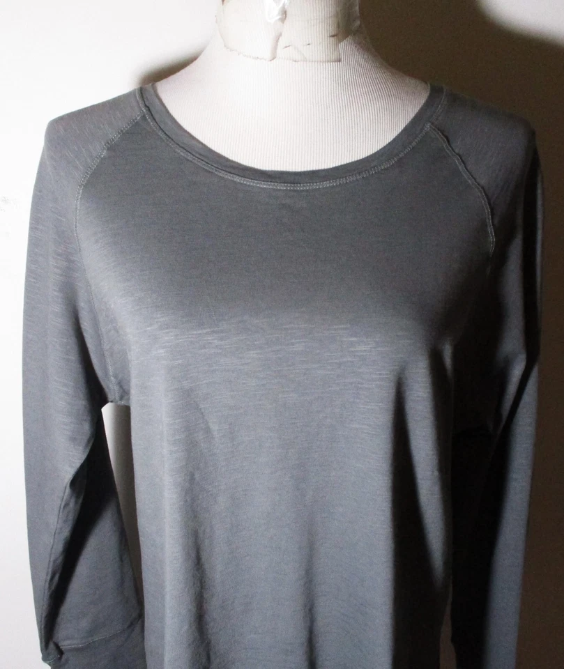 EASTERN MOUNTAN 运动灰褐色 100% 有机棉 Lg Slve 上衣 XL 码全新 — 第 2/4 张图片