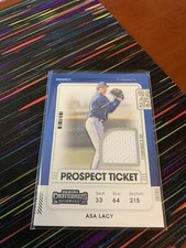 Asa Lacy 2021 Panini Contenders Prospect Ticket Jersey (Mint)