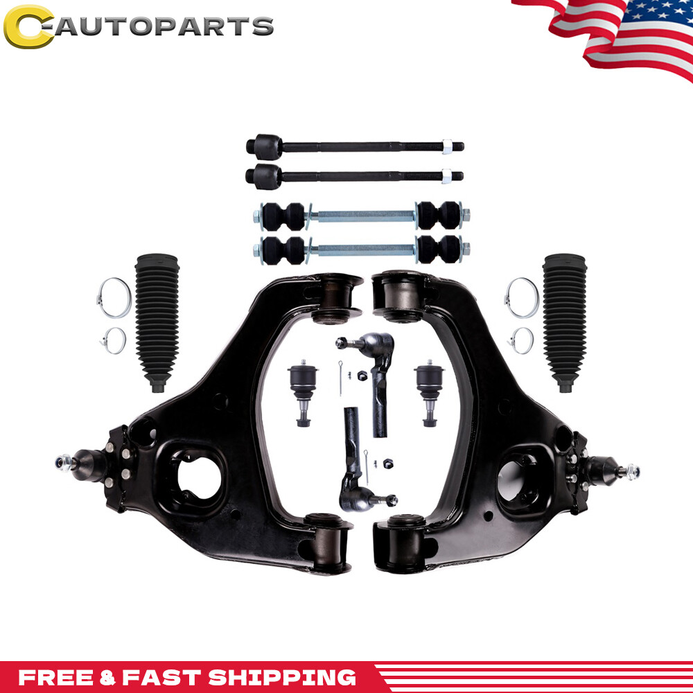 Front Control Arm Sway Bar Tie Rod Kit For Chevy Silverado 1500 RWD 1999-2006 – 10pc