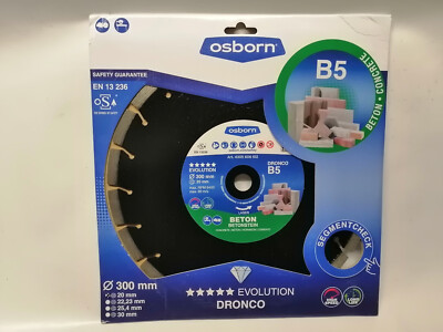Osborn Dronco B5 Evolution 300 mm 20 mm Diamant Beton Trennscheibe Long Life