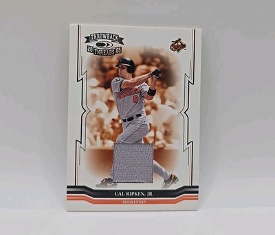 Cal Ripken Jr 2005 Donruss Throwback Threads Game Jersey Patch 48/50 SSP Orioles