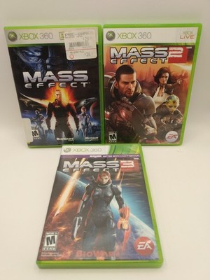 Mass Effect  1 2 3 (Xbox 360) Complete w/ Manuals - Tested Working