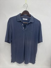 Tommy Bahama Polo Shirt Mens Large Blue Island Zone Logo Tencel Coolmax