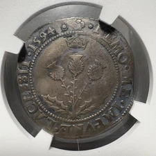 Scotland - James VI, 1567-1625 - AR Ten Shillings - NGC VF