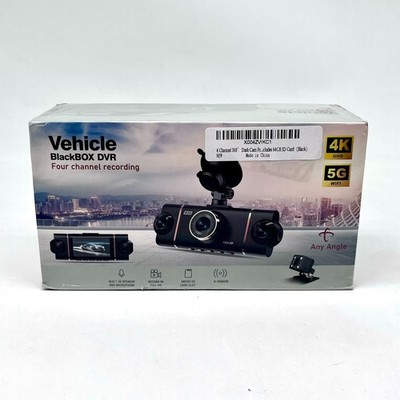 Brand New 4K UHD 4 Channel 360° Recording Vehicle BlackBox DVR - Black