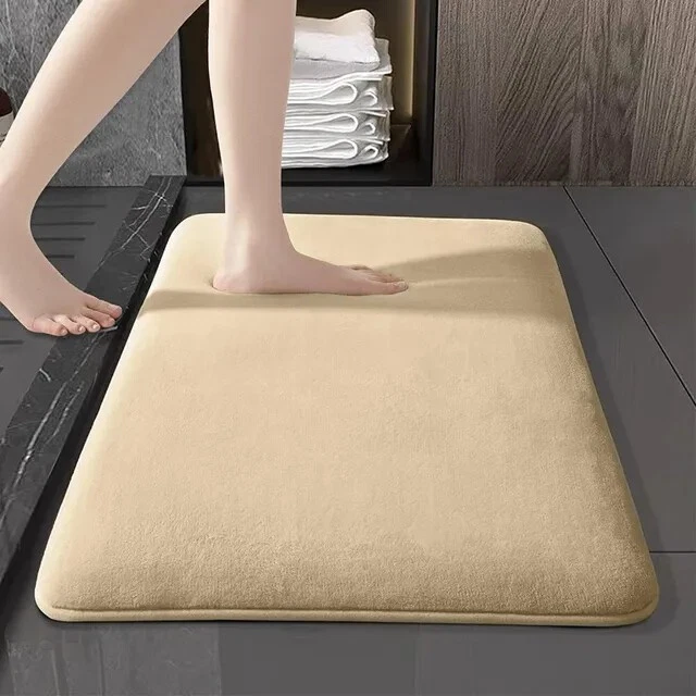 Quick-Dry Mat - Rug Memory Soft Non-Slip Absorbent Bathroom Ultra Foam Bath θ - Image 3 of 4