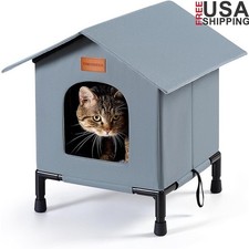 Insulated Outdoor Cat House Weatherproof Cat Shelter Warm Cozy Refuge Portable