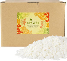 Wfmolcand Natural Soy Wax for Candle Making 10 Lb Bag Soy Wax Flakes,Diy Candle