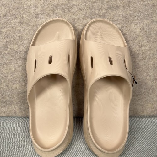 Hoka Ora Recovery 3 Slides Sandals Mens 10/Womens 12 Vanilla Comfort Slip On - Picture 4 of 6
