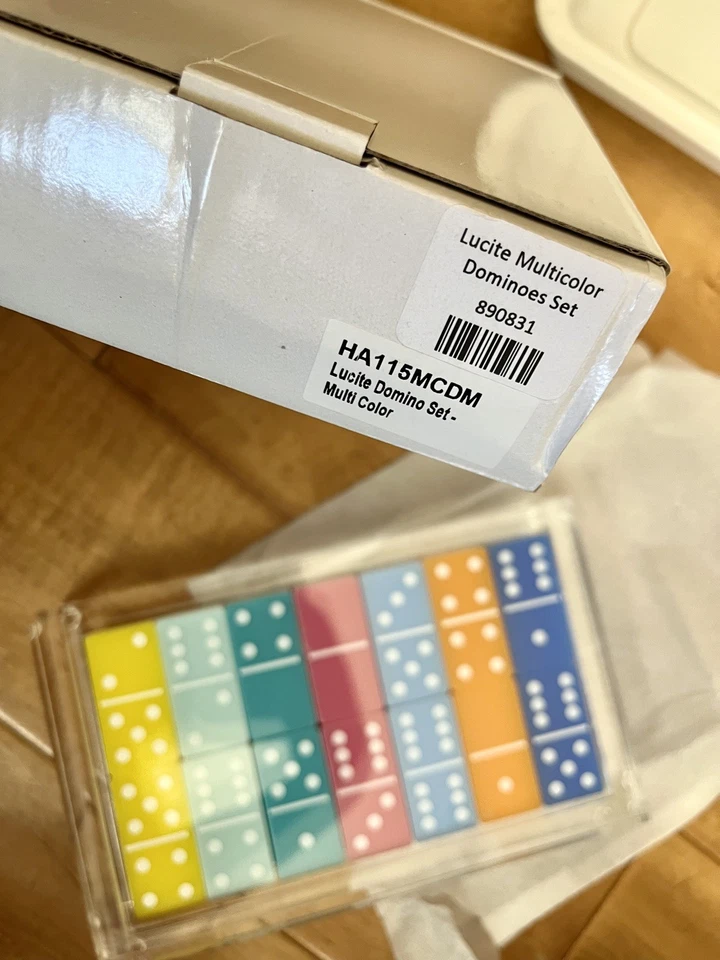 Lucite Juego Dominó Multicolor NUEVO Foto 2 de 2