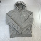 Nike Sportswear Club Hoodie Men's Medium Gray Pullover Swoosh Logo Sweatshirt